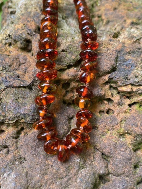 Amber Necklace, Natural Amber Beads, Rare Amber Jewelry, 14mm to 22mm  Beads, 20